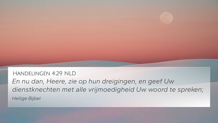 Handelingen 4:29 NLD Bible Verse Image