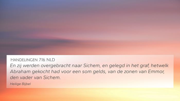 Handelingen 7:16 NLD 4K Wallpaper - En zij werden overgebracht naar Sichem, en gelegd - 4K Wallpaper Bible Verse