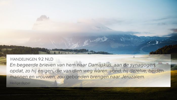Handelingen 9:2 NLD Bible Verse Image