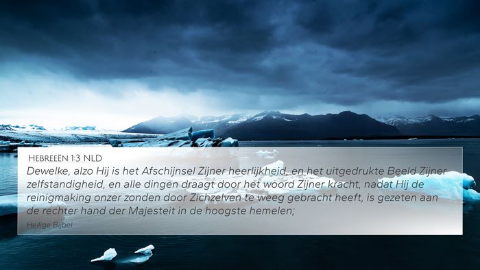 Hebreeën 1:3 NLD Bible Verse Image