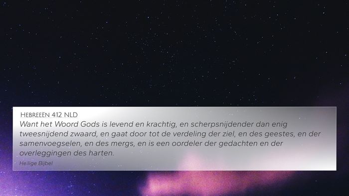 Hebreeën 4:12 NLD Bible Verse Image