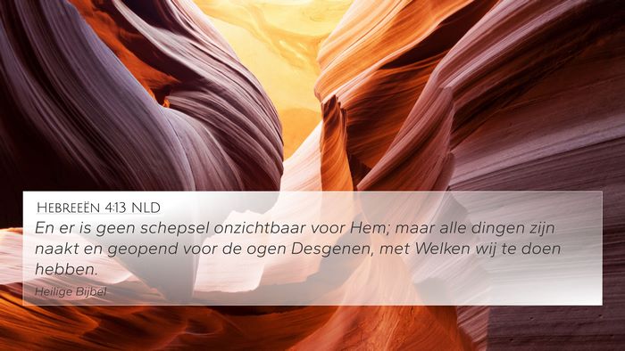 Hebreeën 4:13 NLD Bible Verse Image