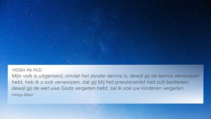 Hosea 4:6 NLD Bible Verse Image