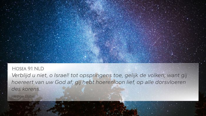 Hosea 9:1 NLD Bible Verse Image