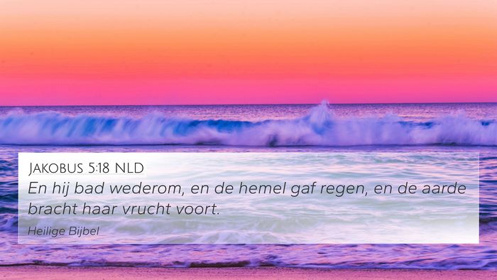 Jakobus 5:18 NLD 4K Wallpaper - En hij bad wederom, en de hemel gaf regen, en de - 4K Wallpaper Bible Verse