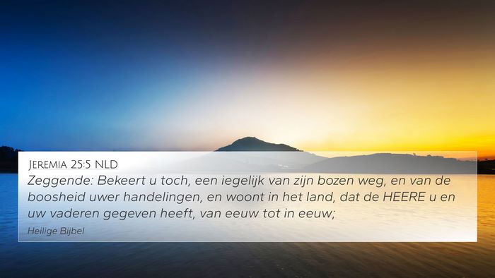 Jeremia 25:5 NLD Bible Verse Image