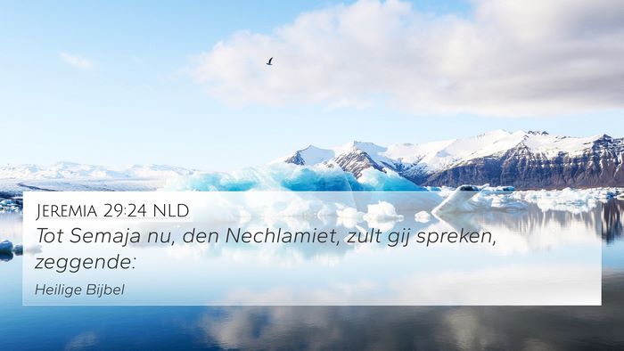 Jeremia 29:24 NLD Bible Verse Image