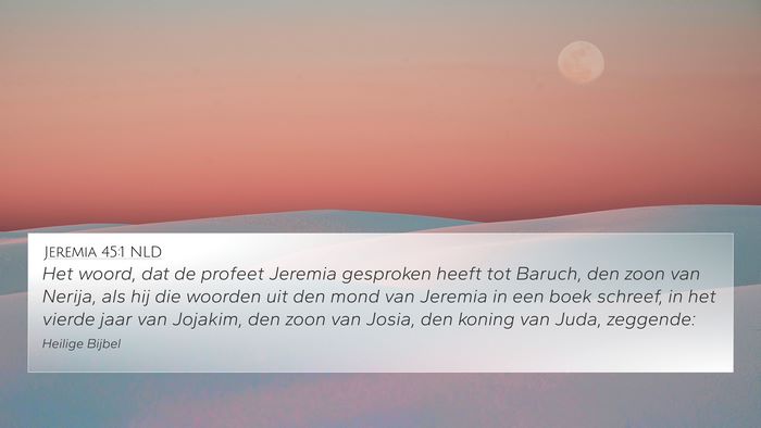 Jeremia 45:1 NLD 4K Wallpaper - Het woord, dat de profeet Jeremia gesproken heeft - 4K Wallpaper Bible Verse