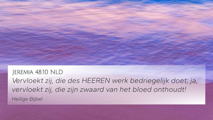 Jeremia 48:10 NLD Bible Verse Image