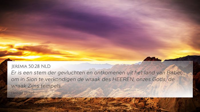 Jeremia 50:28 NLD Bible Verse Image