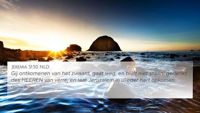 Jeremia 51:50 NLD Bible Verse Image