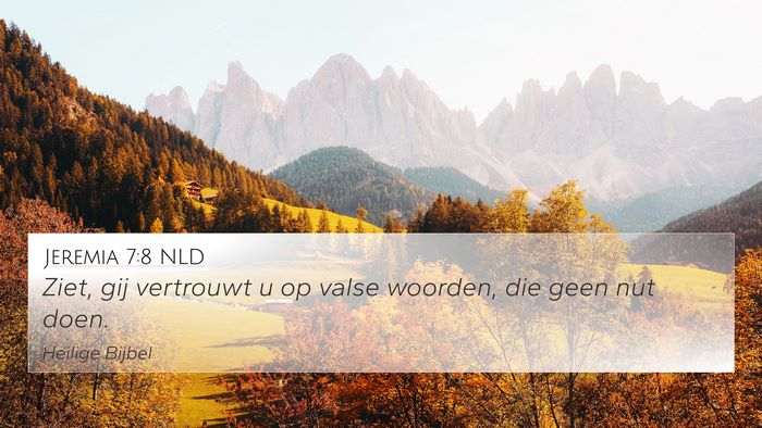 Jeremia 7:8 NLD Bible Verse Image