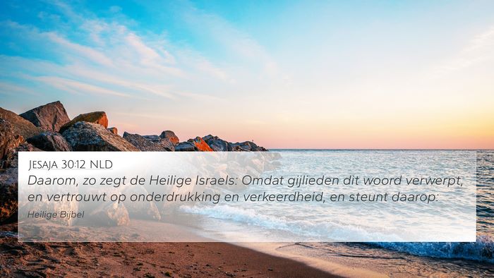 Jesaja 30:12 NLD Bible Verse Image