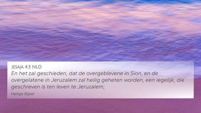 Jesaja 4:3 NLD Bible Verse Image