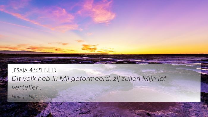 Jesaja 43:21 NLD Bible Verse Image