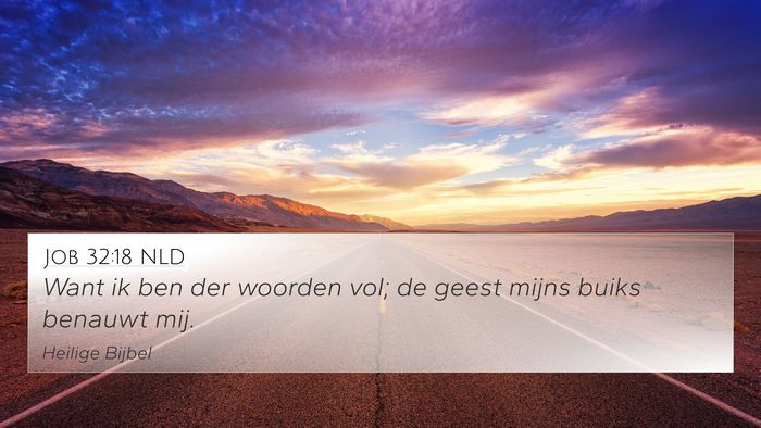 Job 32:18 NLD Bible Verse Image