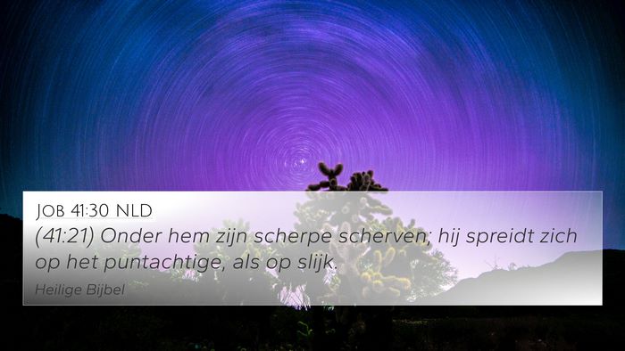 Job 41:30 NLD 4K Wallpaper - (41:21) Onder hem zijn scherpe scherven; hij - 4K Wallpaper Bible Verse