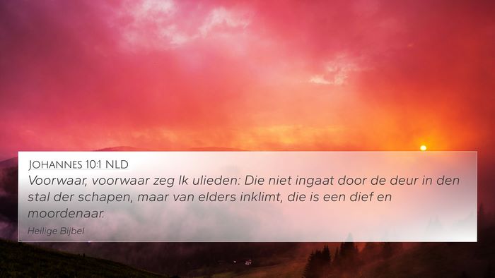 Johannes 10:1 NLD Bible Verse Image