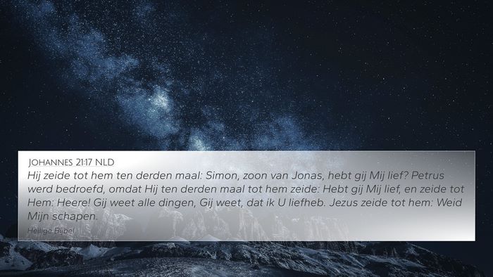 Johannes 21:17 NLD Bible Verse Image