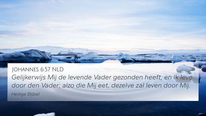 Johannes 6:57 NLD Bible Verse Image