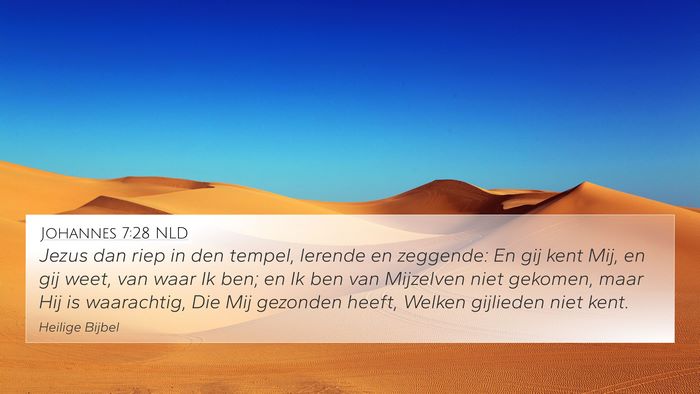 Johannes 7:28 NLD Bible Verse Image