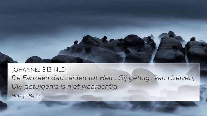 Johannes 8:13 NLD 4K Wallpaper - De Farizeen dan zeiden tot Hem: Gij getuigt van - 4K Wallpaper Bible Verse