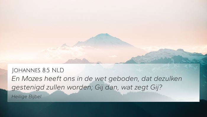 Johannes 8:5 NLD Bible Verse Image