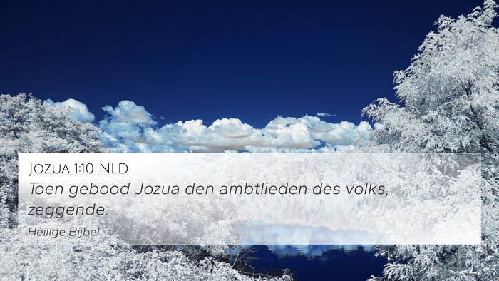 Jozua 1:10 NLD Bible Verse Image