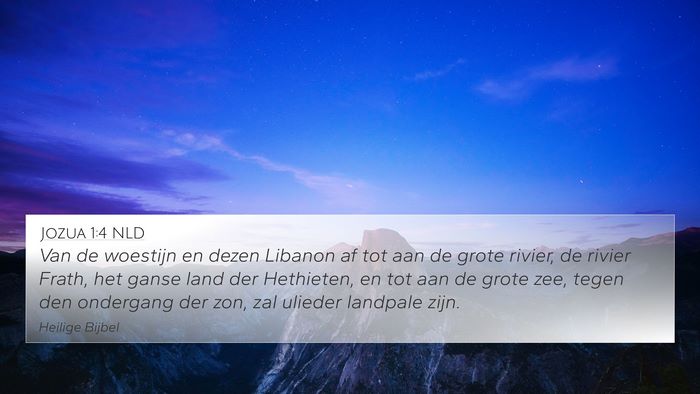 Jozua 1:4 NLD Bible Verse Image