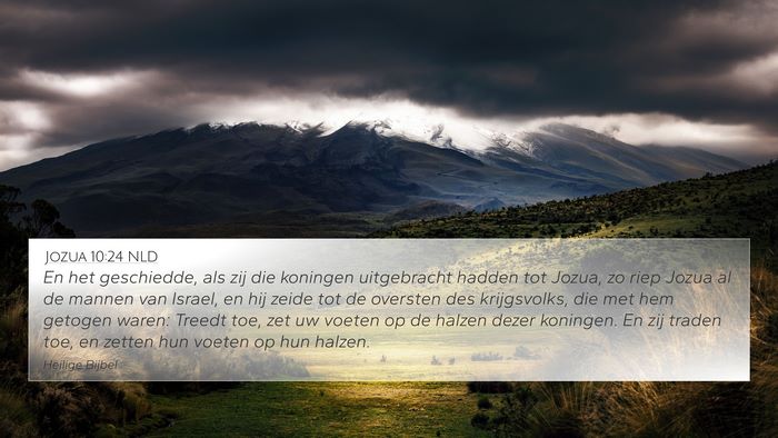 Jozua 10:24 NLD Bible Verse Image