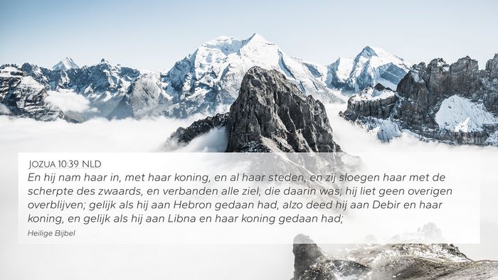 Jozua 10:39 NLD Bible Verse Image