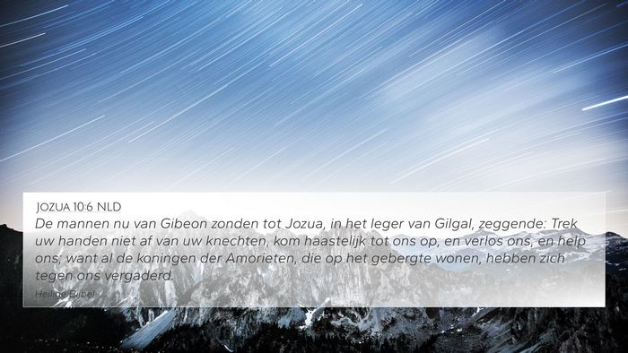 Jozua 10:6 NLD Bible Verse Image