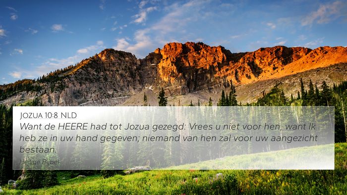 Jozua 10:8 NLD Bible Verse Image