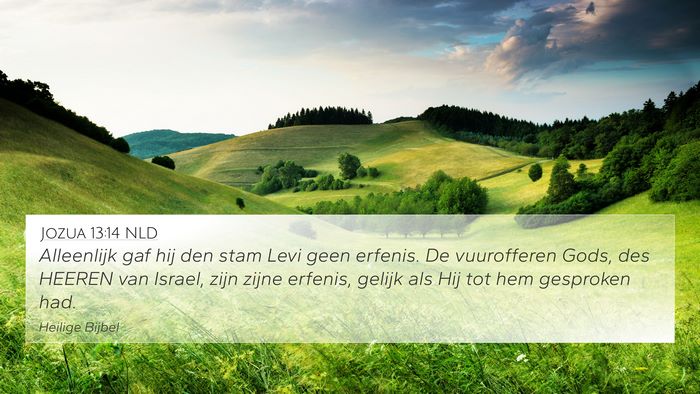 Jozua 13:14 NLD Bible Verse Image