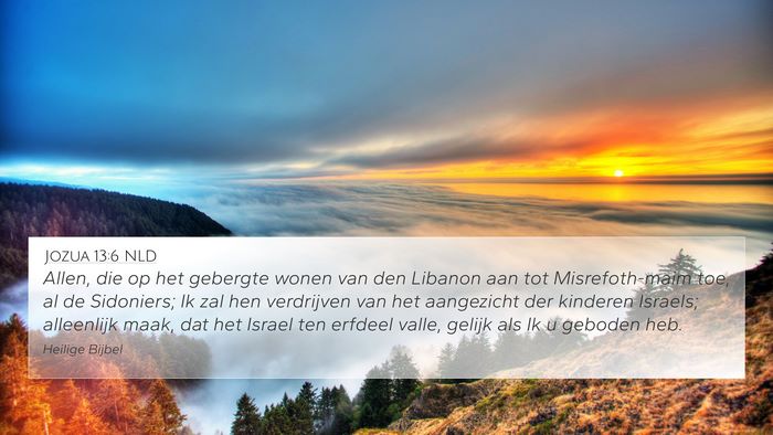 Jozua 13:6 NLD Bible Verse Image