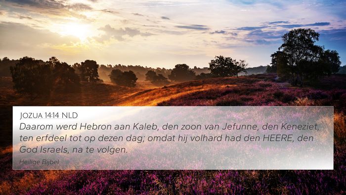 Jozua 14:14 NLD Bible Verse Image