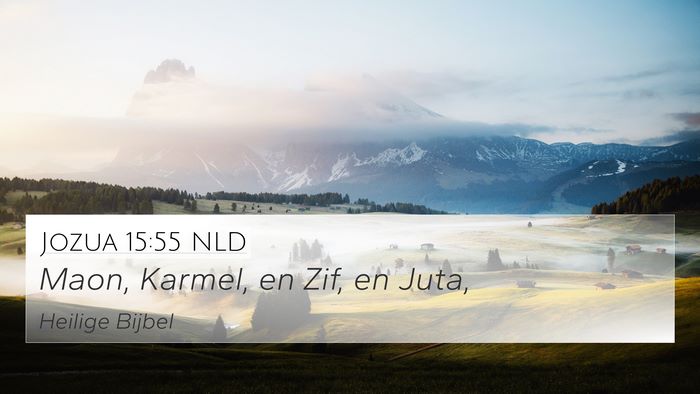 Jozua 15:55 NLD Bible Verse Image