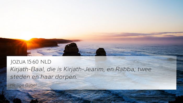 Jozua 15:60 NLD Bible Verse Image