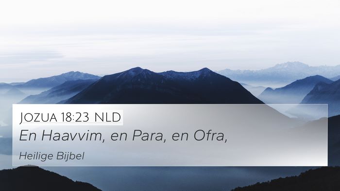 Jozua 18:23 NLD Bible Verse Image