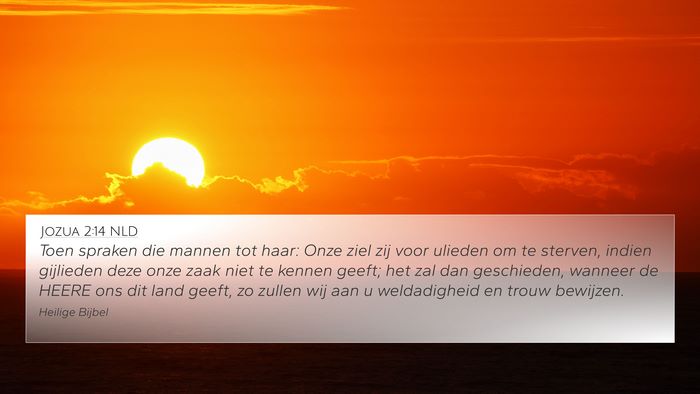 Jozua 2:14 NLD Bible Verse Image