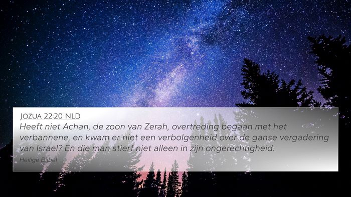 Jozua 22:20 NLD Bible Verse Image