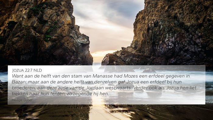 Jozua 22:7 NLD Bible Verse Image