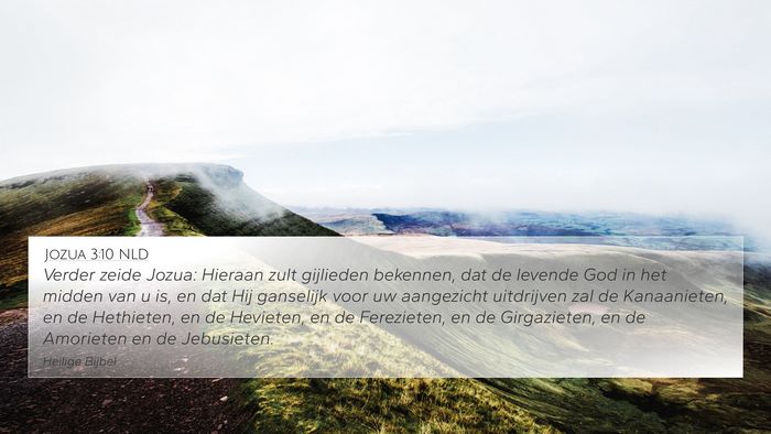 Jozua 3:10 NLD Bible Verse Image