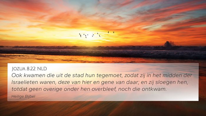 Jozua 8:22 NLD 4K Wallpaper - Ook kwamen die uit de stad hun tegemoet, zodat - 4K Wallpaper Bible Verse