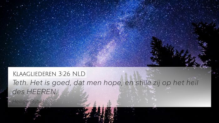 Klaagliederen 3:26 NLD Bible Verse Image