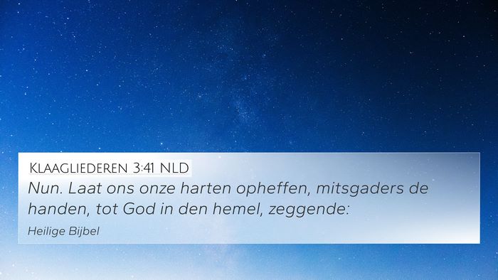 Klaagliederen 3:41 NLD Bible Verse Image