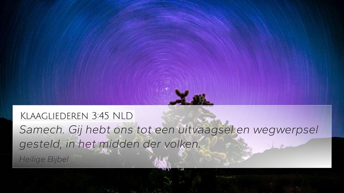 Klaagliederen 3:45 NLD Bible Verse Image