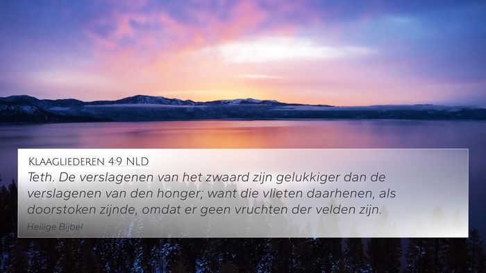 Klaagliederen 4:9 NLD Bible Verse Image