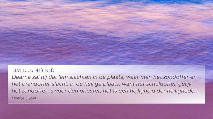 Leviticus 14:13 NLD Bible Verse Image