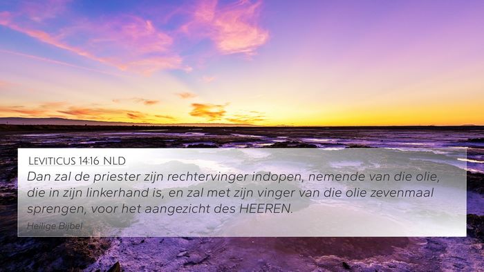 Leviticus 14:16 NLD 4K Wallpaper - Dan zal de priester zijn rechtervinger indopen, - 4K Wallpaper Bible Verse